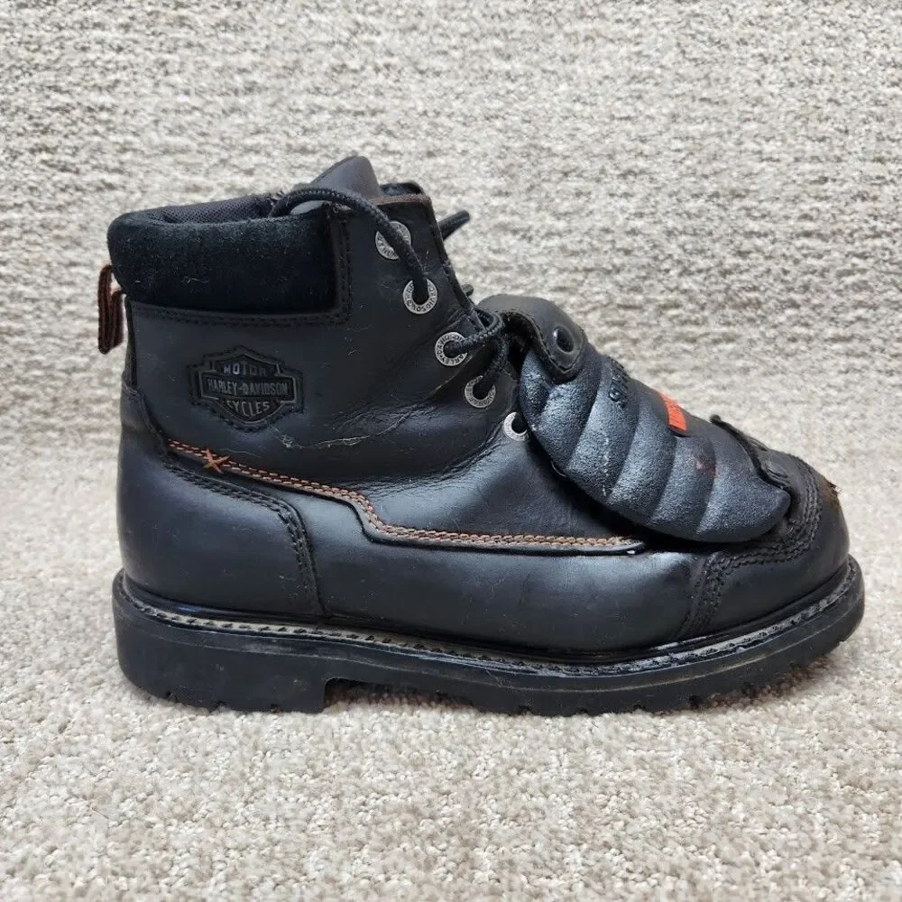 Harley Davidson Super Guard Steel Toe Boots Mens Size 8.5 Durable Waterproof